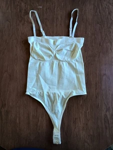 Nudestore Damen Off-White Trägerloser Shapewear Tanga Body Größe Large - Bild 1 von 20