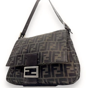 Fendi Mamma Bucket Zucca Pattern Shoulder Bag Silver Fittings Used - Picture 1 of 12