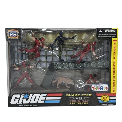 2007 GI Joe 25th Annv Snake Eyes vs Red Ninja Troopers Toys R Us Exclusive NIB - Image 1 of 4