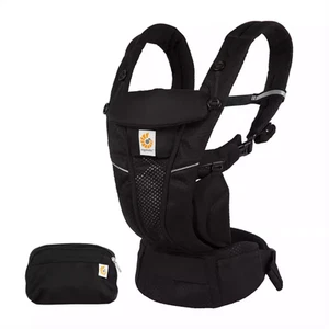 ERGObaby Omni Breeze Babytrage Tragehilfe Bauch/Rücken Kindertrage Onyx Black - Bild 1 von 2