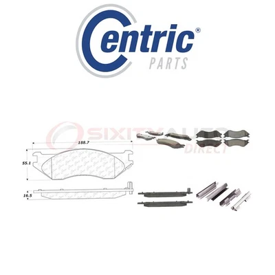 Centric Ceramic Disc Brake Pads w Shims for 2004 Ford F-150 Heritage 4.2L vd Foto 1 de 4