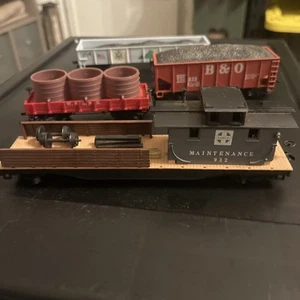 Lote de 4 vagones de tren Ho vintage con cargas - Imagen 1 de 7