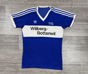 Maillot de foot bleu modèle ADIDAS TTC 1980 sans étiquette de taille (+- M/L) - Photo 1/16