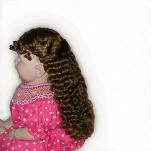 Kemper ANIKA Doll Wig SIZE 16/17 LIGHT BROWN Synthetic Mohair Long Wavy Hair NWT - Picture 1 of 6