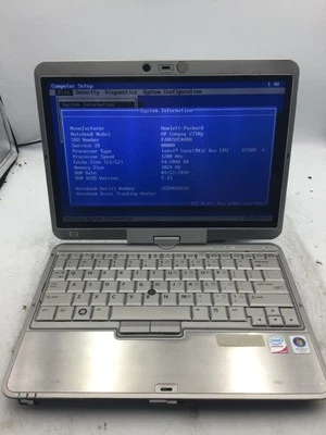 HP COMPAQ 2710P - BOOTS TO BIOS - INTEL CORE 2 DUO - NO RAM - 12" - READ DESC-BB - Image 1 of 4