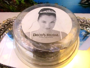 David's Braut Diadem Kopfschmuck ~ Silber mit Perlen & Swarovski-Kristallen UVP 179 $ - Bild 1 von 10