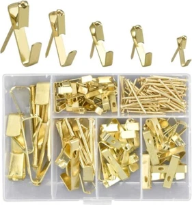 Picture Hanging hooks with Nails, 130 Pcs Heavy Duty Photo Picture Frame Hooks - Picture 1 of 6