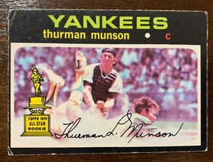 1971 Topps THURMAN MUNSON #5 New York Yankees HOF - All Star Rookie
