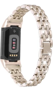 Mtozon Bling Bands Compatible with Fitbit Charge 5, Dressy Metal Bracelet Luxuri - Picture 1 of 2