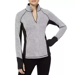 Ideology Brushed Heathered Performance Half-Zip Jacket, White/Black, XS - Picture 1 of 1