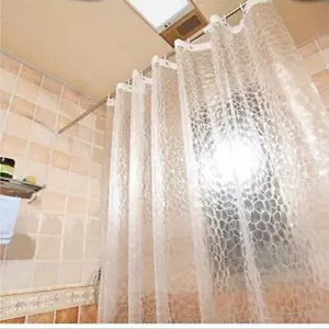 AooHome 36x72 Inch Shower Curtain Liner, EVA 3D Water Cube Shower Curtain with - Picture 1 of 8