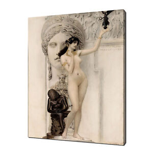 Gustav Klimt Allegory Of Sculpture Reproduction Canvas Print Wall Art Picture