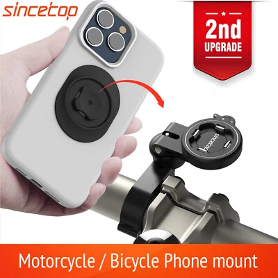 Bike Phone Holder,Motorcycle Handlebar Cell Quick Mount Bicycle MTB Moto Bracket - Image 1 of 4