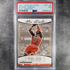 2007 Fleer Hot Prospects Stat Tracker 🏀 Michael Jordan #ST-26 PSA 7 NM