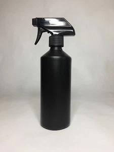 500 ml schwarze HDPE-Kunststoff-Sprühflasche und schwarze Trigger-Sprühpumpe - Bild 1 von 1