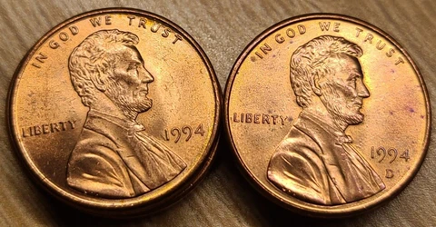 1994 P, D Lincoln Memorial Cent Copper Alloy Penny ** ON HAND ** Cover