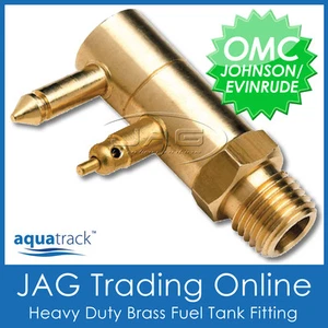 BRASS FUEL TANK END FITTING for JOHNSON EVINRUDE OMC - Boat/Outboard Fuel Line - Picture 1 of 2