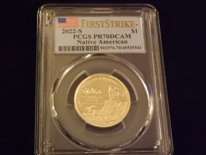 2022-S   $1  Native American     First Strike    PCGS PR 70 DCAM - Picture 1 of 2