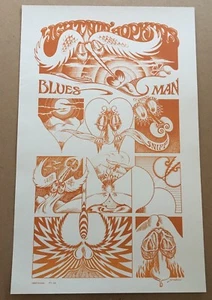Lightning Hopkins Poster Blues Schnepf 1988 Original tribute not Muddy Waters - Picture 1 of 7