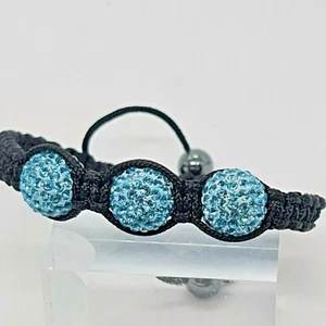 Lucet Mundi Türkis drei Kugeln Kristall und Hämatit Shamballa Armband - Bild 1 von 3