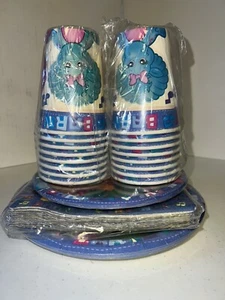 NEW IN PACKAGE BARNEY DINNER LUNCH Dessert Plates Cups Napkins PARTY SUPPLIES - Picture 1 of 4