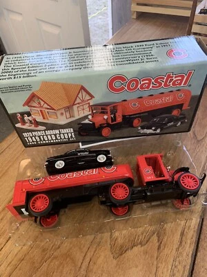 2000 ERTL COASTAL OIL 1949 Ford Coupe Heavy Steel Vintage Truck - Image 1 of 4