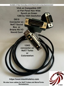 New DB19 to 13W3 to VGA Y Cable for NeXTStation Color Color Turbo to Flatpanel - Picture 1 of 4
