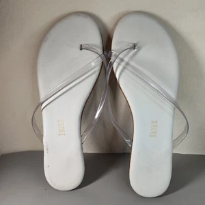 Tkees Riley Clear Sunkissed Toe Loop Slip On Flip Flop Sandals Size 8 B - Picture 1 of 4