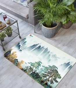 3D Berg Wald ZHUC621 Spiel Rutschfester Teppich Matte Foto Teppich Zoe - Bild 1 von 5