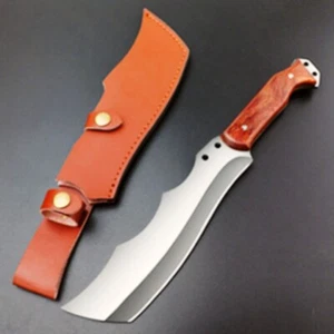 13"Custom Full Tang Cleaver Machete Knife โ Handmade High Carbon Steel Chopper - Picture 1 of 17