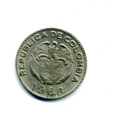 Vintage 1966 Colombia 10 Centavos Coin (2) - Image 1 of 2