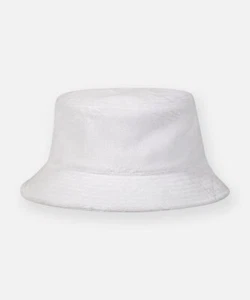 PAPER PLANES ✈️ WHITE JAQUARD TERRY CLOTH BUCKET HAT SIZE LARGE/ XL - Picture 1 of 8