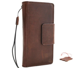 Genuine leather Case for Samsung Galaxy S10 Plus wallet book closure holder flip - Picture 1 of 8
