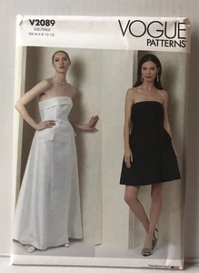Vogue Sewing Patterns 2089 Misses Dress in Two Lengths. Sizes 4-6-8-10-12 . New. - Picture 1 of 2