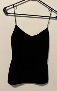 Vintage Ralph Lauren kleines schwarzes Samt Camisole Tanktop neu mit Etikett - Bild 1 von 7