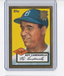ROY CAMPANELLA 2001 TOPPS ARCHIVES '52 REPRINT GOLD BORDER PARALLEL-SHIPS FREE - Picture 1 of 22
