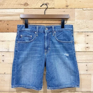 Pantalones Cortos AG Adriano Goldschmied Boyfriend Mujer Azul Denim Premium Cintura Alta - Imagen 1 de 5