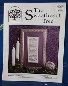 The Sweetheart Tree Pattern: Woodland Violet Sampler NEW Cross Stitch Chart - Picture 1 of 1