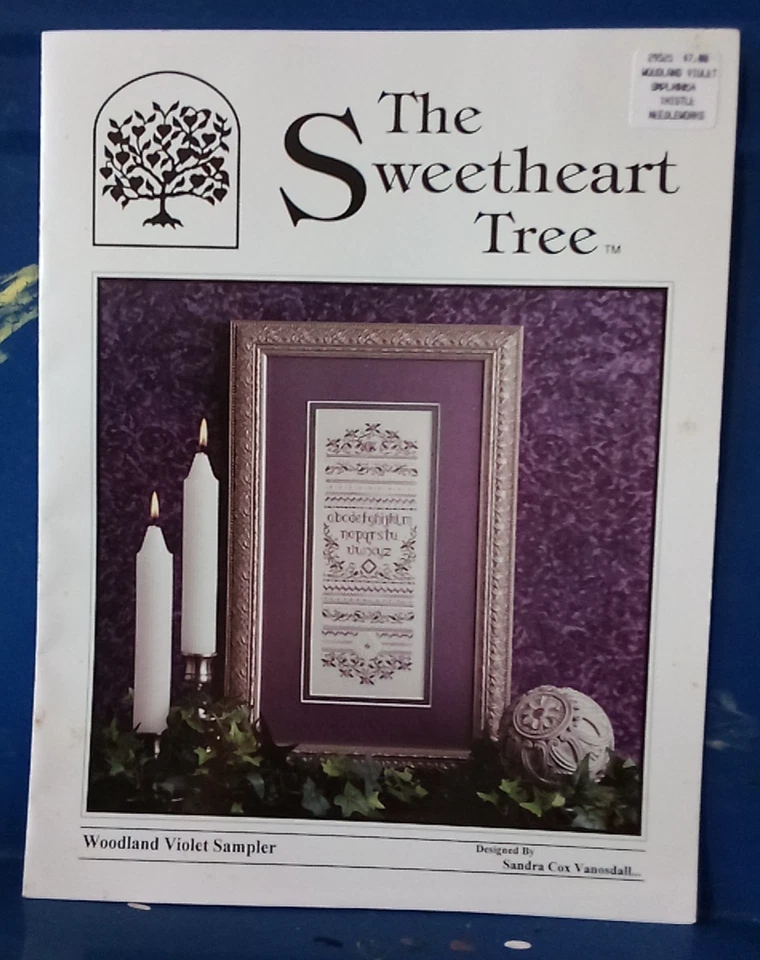 The Sweetheart Tree Pattern: Woodland Violet Sampler NEW Cross Stitch Chart - Image 1 of 1