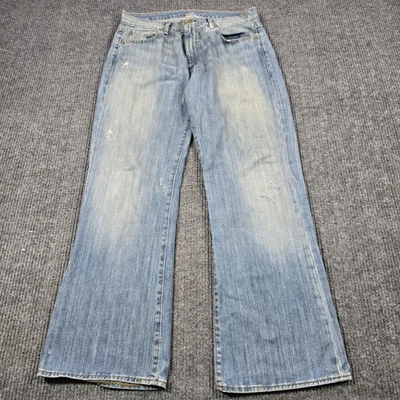 Ralph Lauren Jeans Mens 34x32 Blue Boot Cut Distressed Light Wash Faded Denim RL - Image 1 of 4