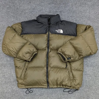 Chaqueta De Colección North Face Nuptse Hombres 3XL Dorada Negra Plumón Puffer 700 Capucha Retro Foto 1 de 4