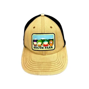 South Park Trucker Hat Boys One Size Black Tan Cartoon Mesh Adjustable Snapback - Picture 1 of 8