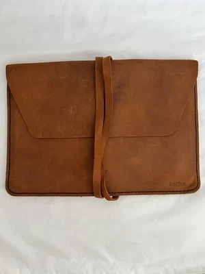 Hecho Pablo Tan Leather Slim Laptop Case EUC  - Image 1 of 4