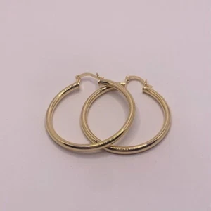 Gold hoops, Classic Hoops, Earrings, Gold Filled, Pantallas - Bild 1 von 5