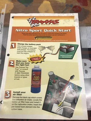 TRAXXAS NITRO QUICK START GUIDE ~USED~ USA Shipped  - Image 1 of 4