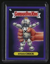 Garbage Pail Kids STUCK CHUCK 85a (GPK Chrome Series 3) Purple Parallel /250