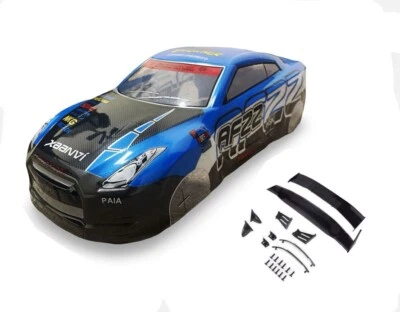 Carrocería con ala 1/10 RC pintada sin corte en carretera deriva turismo carreras Foto 1 de 4