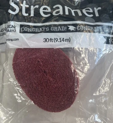 Congrats Grad Red Streamer - Image 1 of 2