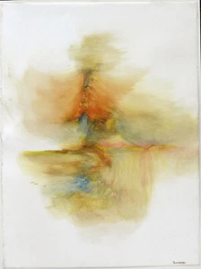 Pierre Graziani (1932) „ohne Titel" originales Aquarell, ca. 1965, handsigniert - Bild 1 von 4