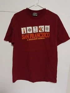 Vintage San Francisco USA Steve & Barry’s  T-shirt Maroon Men’s Size Large - Picture 1 of 4